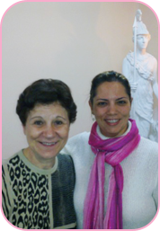 Professora Lia Diskin e Adriana Vieira (Palas Athena - novembro 2011)