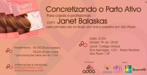 Concretizando o Parto Ativo Para casais e profissionais com Janet Balaskas