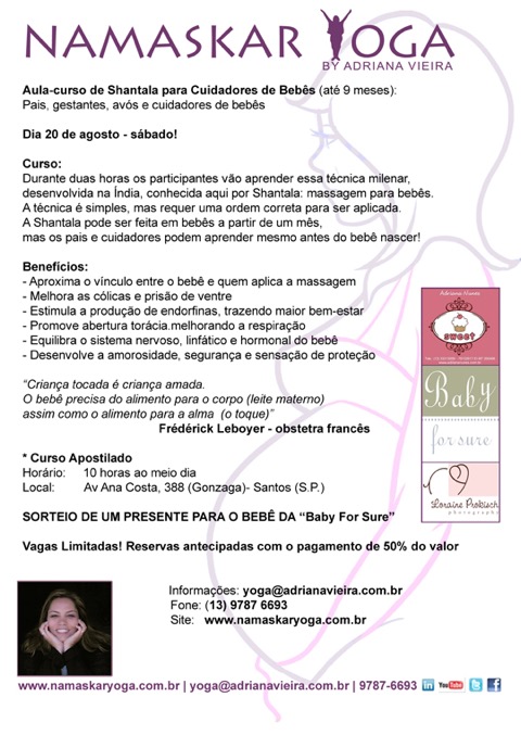 Flyer20110820- DIA 20 DE AGOSTO - Aula-curso de Shantala - massagem em bebês