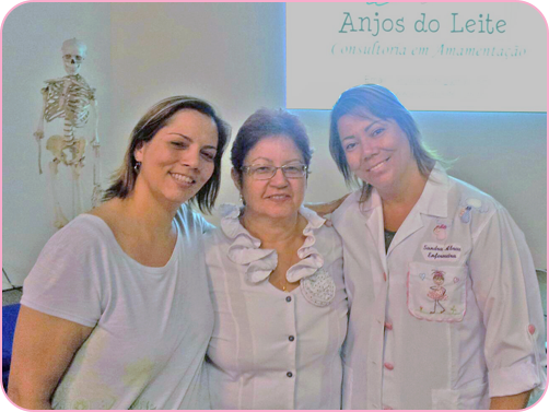 NamaskarYoga - Adriana Vieira , Dra Izilda Pupo ( palestrante da I Roda de Mães) e enfermeira Sandra Abreu